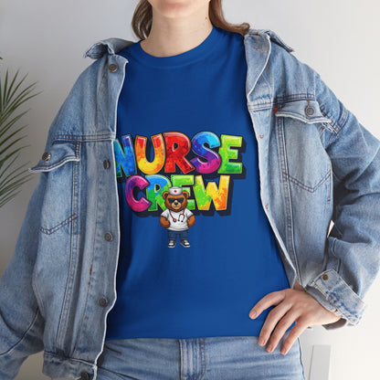 Nurse Crew Graphic Tee — Colorful Cartoon Nurse Appreciation Shirt