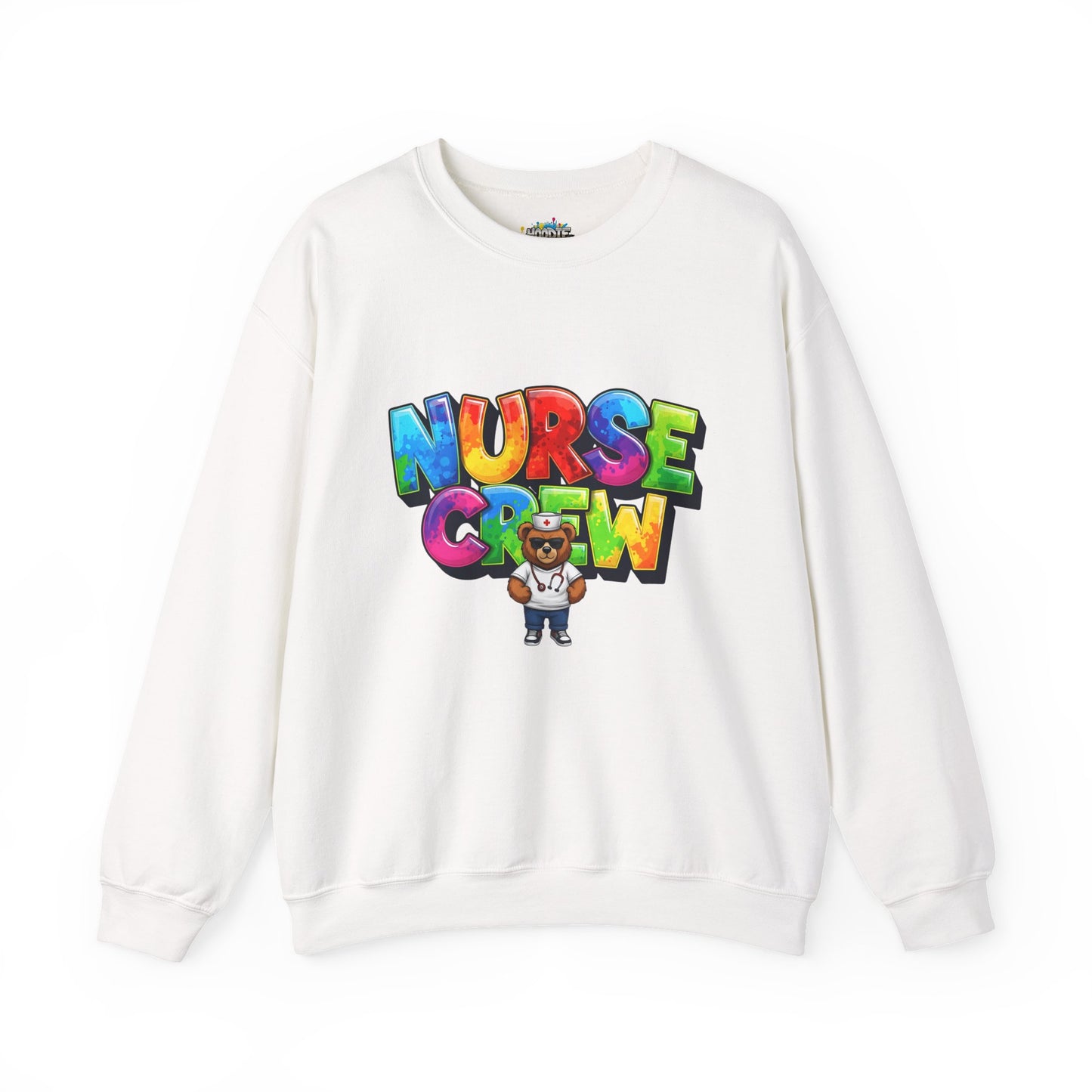 Nurse Crew Sweatshirt — 'NURSE CREW' Graphic Pullover for Healthcare Professionals