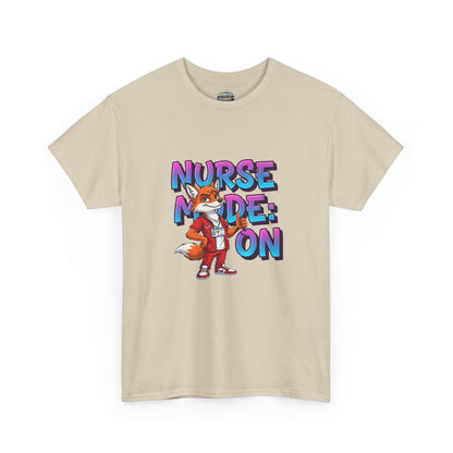 Nurse Mode On T‑Shirt — Cute Fox Nurse Graphic Tee for Nurses & Nursing Students