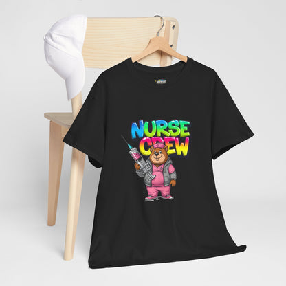 Nurse Crew T-Shirt — Cute Cartoon Nurse Bear Graphic Tee
