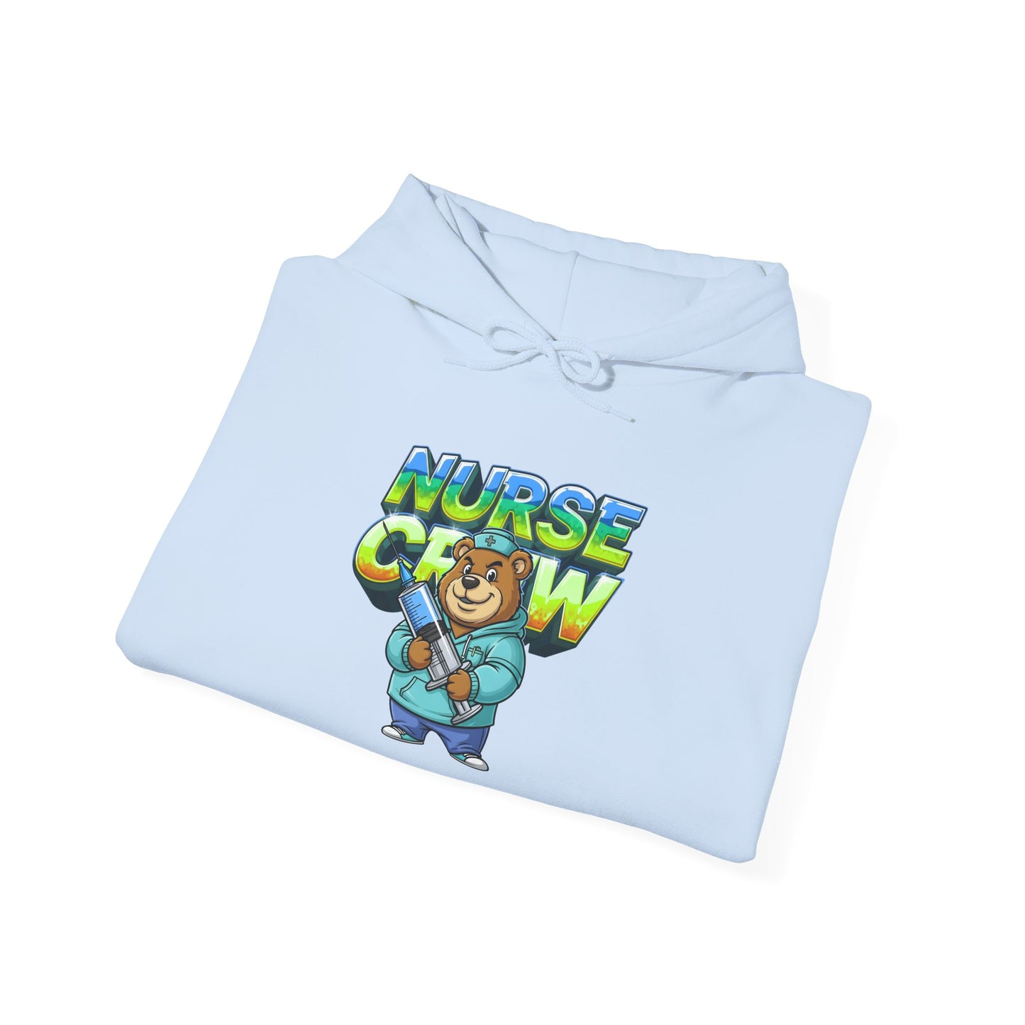 Unisex Nurse Crew Hoodie — Cute Bear Nurse Graphic Pullover