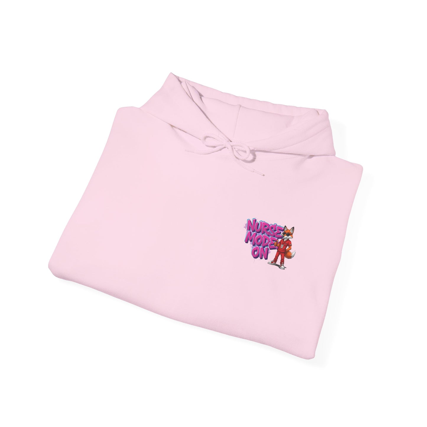 Unisex Nurse Hoodie — 'Nurse Mode On' Cute Nurse Fox Graphic Pullover