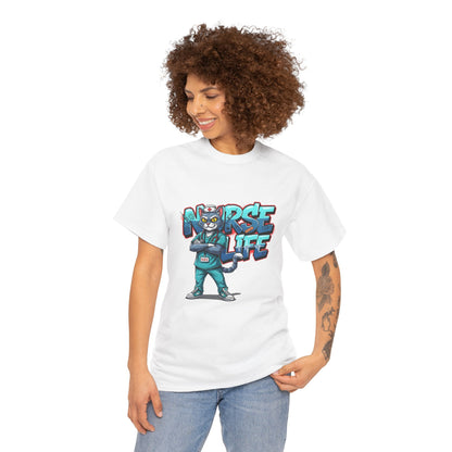 Unisex Nurse Life Graphic Tee — Cool Cartoon Nurse Design