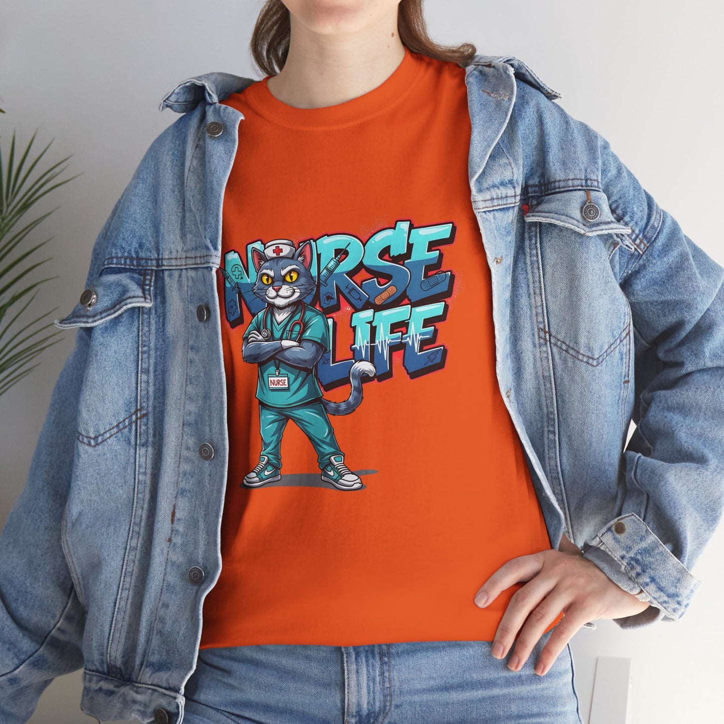 Unisex Nurse Life Graphic Tee — Cool Cartoon Nurse Design