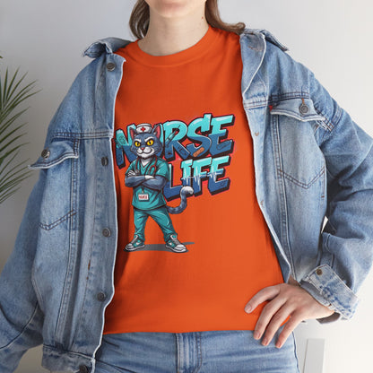 Unisex Nurse Life Graphic Tee — Cool Cartoon Nurse Design