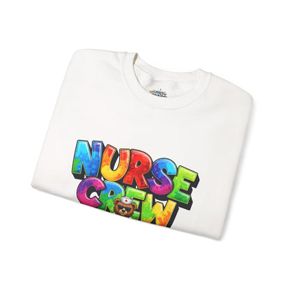 Nurse Crew Sweatshirt — 'NURSE CREW' Graphic Pullover for Healthcare Professionals