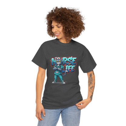 Unisex Nurse Life Graphic Tee — Cool Cartoon Nurse Design