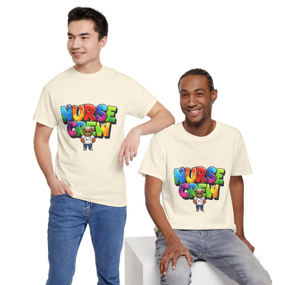 Nurse Crew Graphic Tee — Colorful Cartoon Nurse Appreciation Shirt
