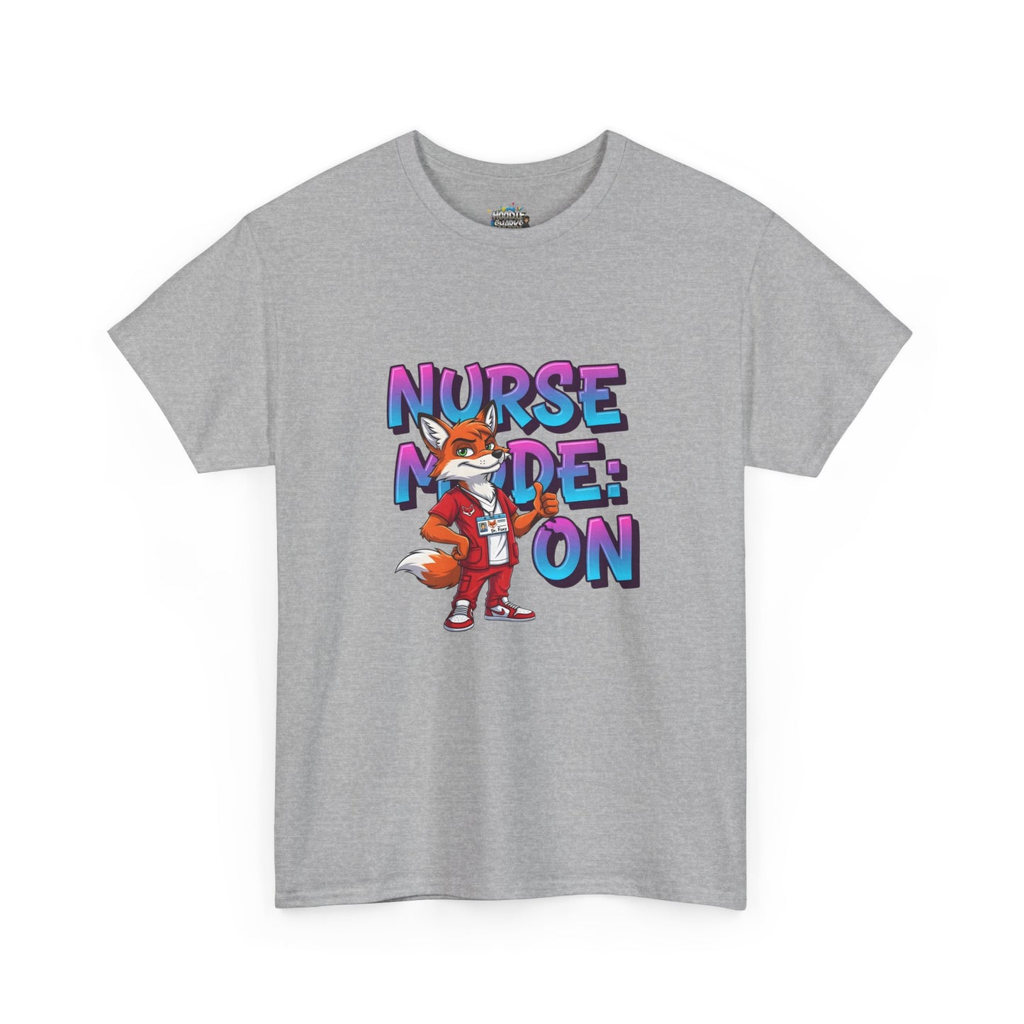 Nurse Mode On T‑Shirt — Cute Fox Nurse Graphic Tee for Nurses & Nursing Students