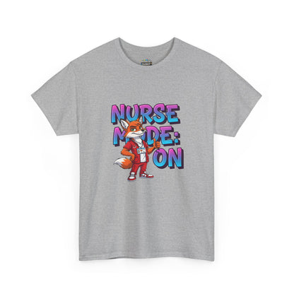 Nurse Mode On T‑Shirt — Cute Fox Nurse Graphic Tee for Nurses & Nursing Students