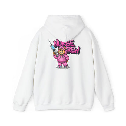 Nurse Crew Hoodie — Cute Teddy Nurse with Syringe Graphic