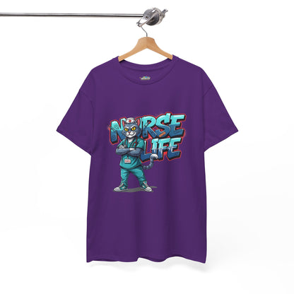 Unisex Nurse Life Graphic Tee — Cool Cartoon Nurse Design