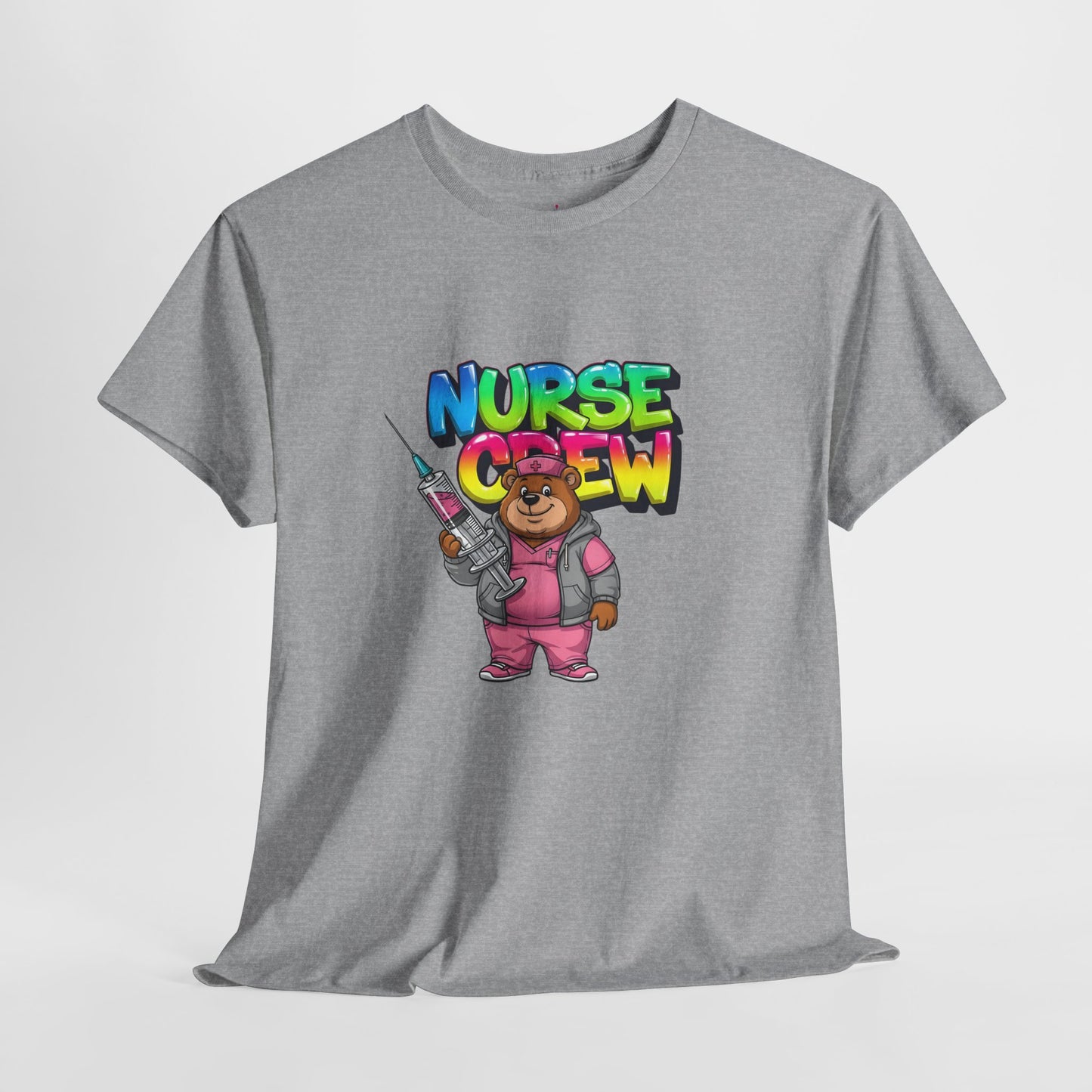 Nurse Crew T-Shirt — Cute Cartoon Nurse Bear Graphic Tee