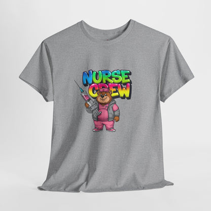 Nurse Crew T-Shirt — Cute Cartoon Nurse Bear Graphic Tee