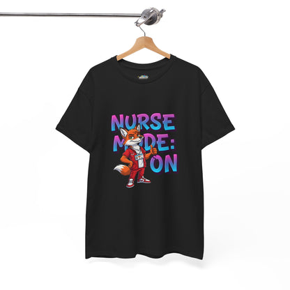 Nurse Mode On T‑Shirt — Cute Fox Nurse Graphic Tee for Nurses & Nursing Students
