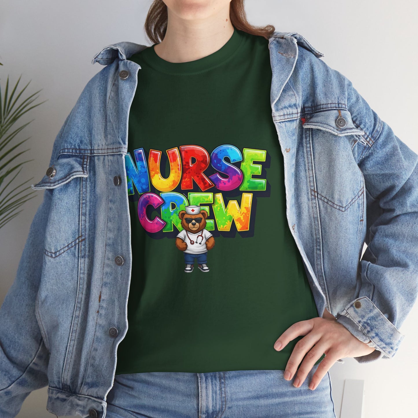 Nurse Crew Graphic Tee — Colorful Cartoon Nurse Appreciation Shirt