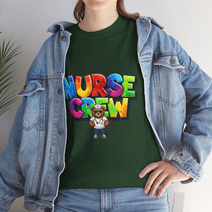 Nurse Crew Graphic Tee — Colorful Cartoon Nurse Appreciation Shirt