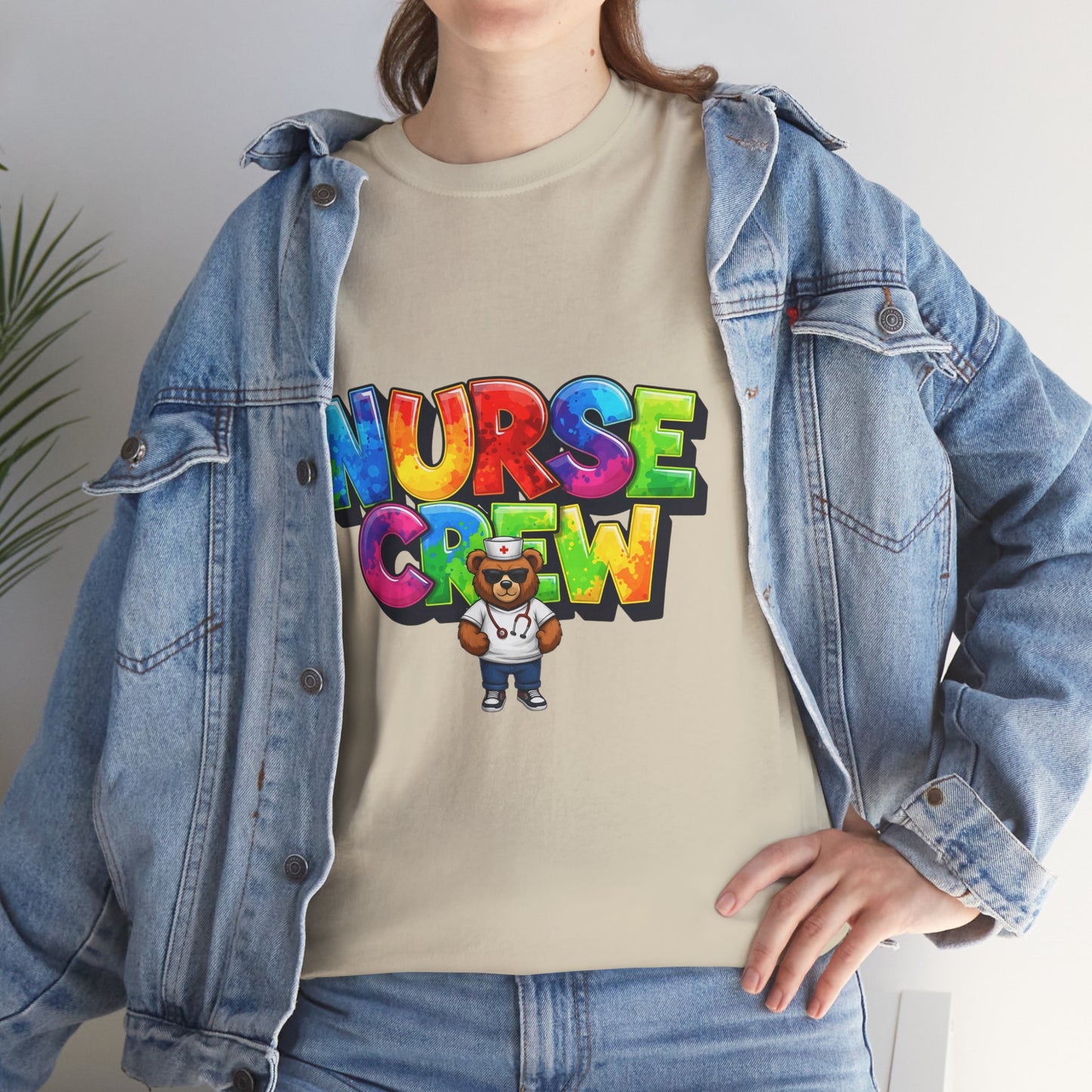 Nurse Crew Graphic Tee — Colorful Cartoon Nurse Appreciation Shirt