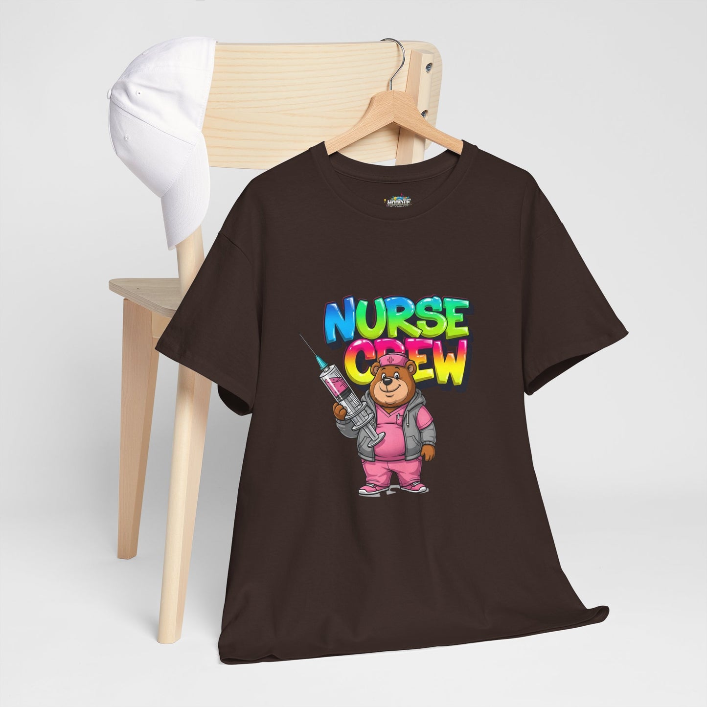 Nurse Crew T-Shirt — Cute Cartoon Nurse Bear Graphic Tee