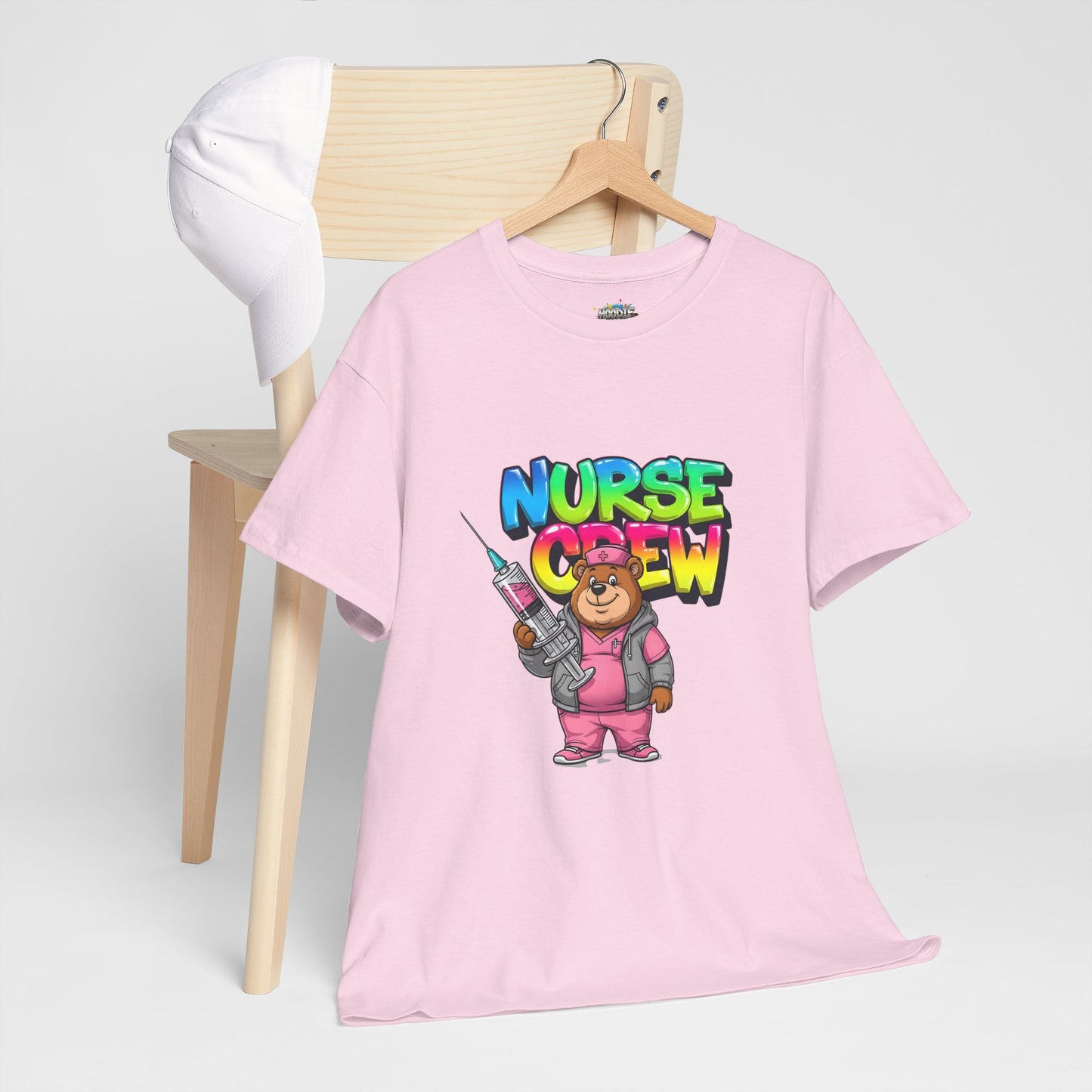 Nurse Crew T-Shirt — Cute Cartoon Nurse Bear Graphic Tee