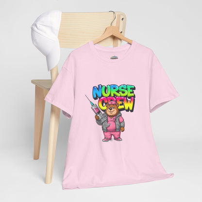 Nurse Crew T-Shirt — Cute Cartoon Nurse Bear Graphic Tee