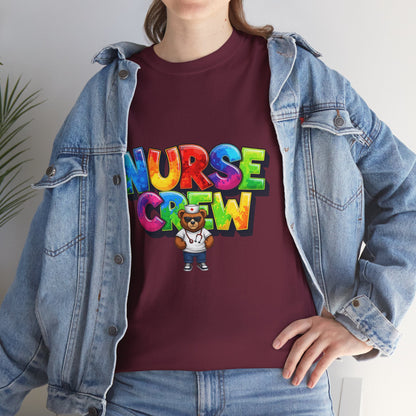 Nurse Crew Graphic Tee — Colorful Cartoon Nurse Appreciation Shirt