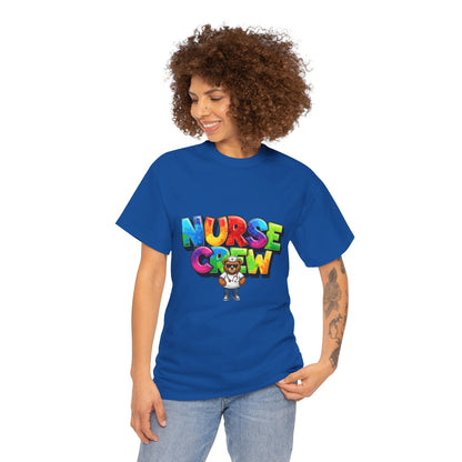Nurse Crew Graphic Tee — Colorful Cartoon Nurse Appreciation Shirt