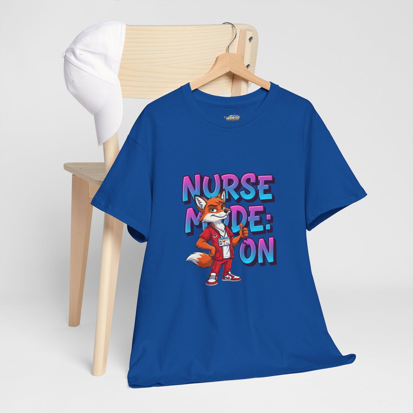 Nurse Mode On T‑Shirt — Cute Fox Nurse Graphic Tee for Nurses & Nursing Students