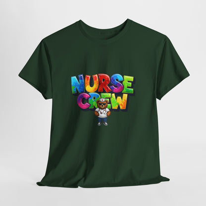 Nurse Crew Graphic Tee — Colorful Cartoon Nurse Appreciation Shirt