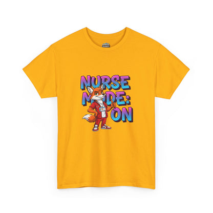 Nurse Mode On T‑Shirt — Cute Fox Nurse Graphic Tee for Nurses & Nursing Students