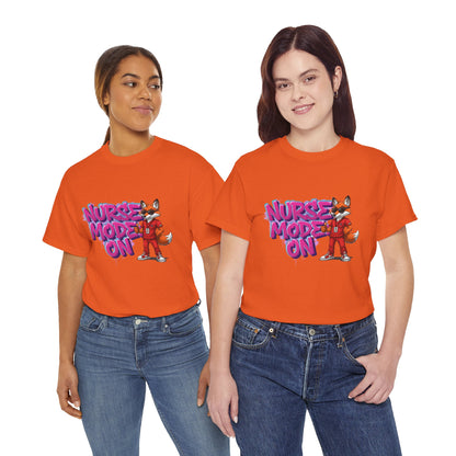 Nurse Mode On T-Shirt — Cute Fox Nurse Graphic Tee for Healthcare Workers