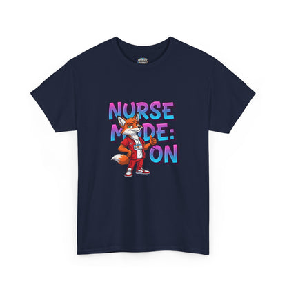 Nurse Mode On T‑Shirt — Cute Fox Nurse Graphic Tee for Nurses & Nursing Students
