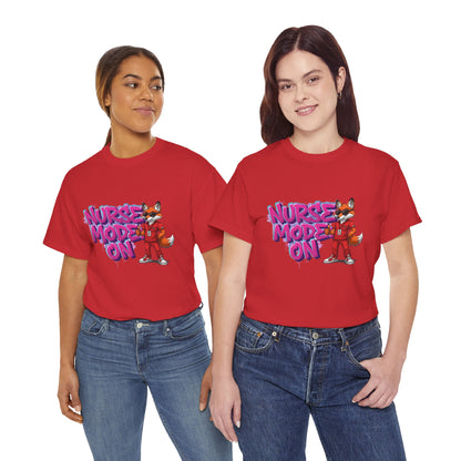 Nurse Mode On T-Shirt — Cute Fox Nurse Graphic Tee for Healthcare Workers