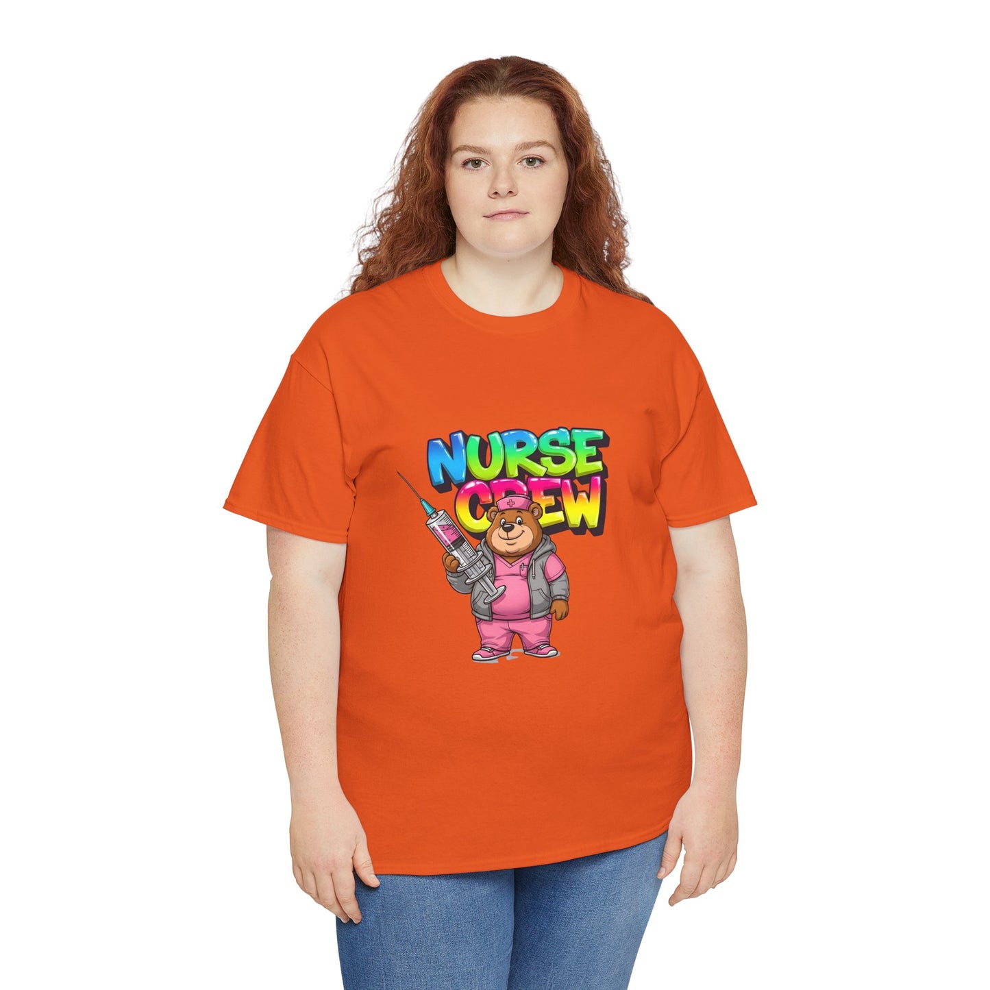 Nurse Crew T-Shirt — Cute Cartoon Nurse Bear Graphic Tee