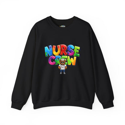 Nurse Crew Sweatshirt — 'NURSE CREW' Graphic Pullover for Healthcare Professionals