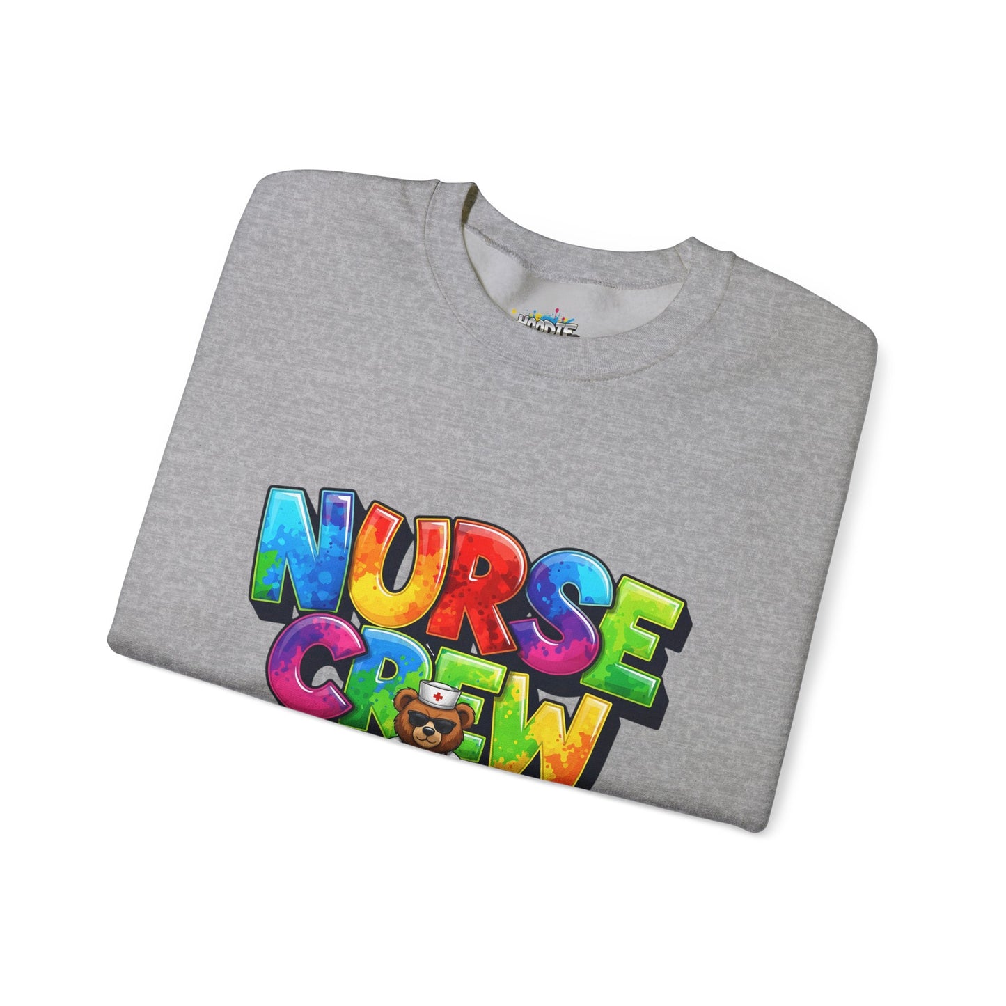 Nurse Crew Sweatshirt — 'NURSE CREW' Graphic Pullover for Healthcare Professionals