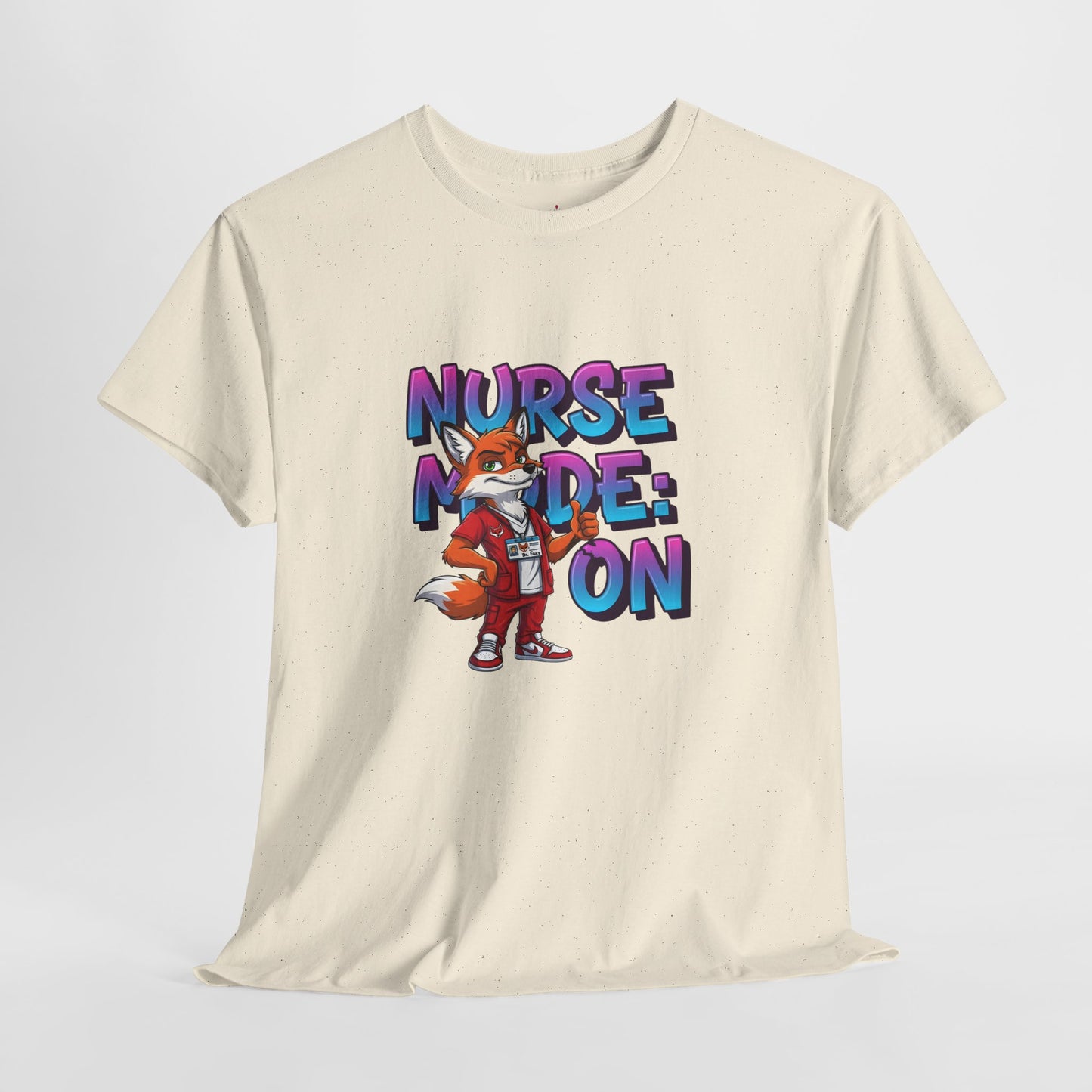 Nurse Mode On T‑Shirt — Cute Fox Nurse Graphic Tee for Nurses & Nursing Students