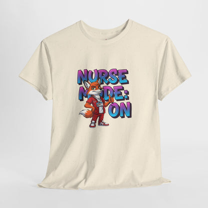 Nurse Mode On T‑Shirt — Cute Fox Nurse Graphic Tee for Nurses & Nursing Students
