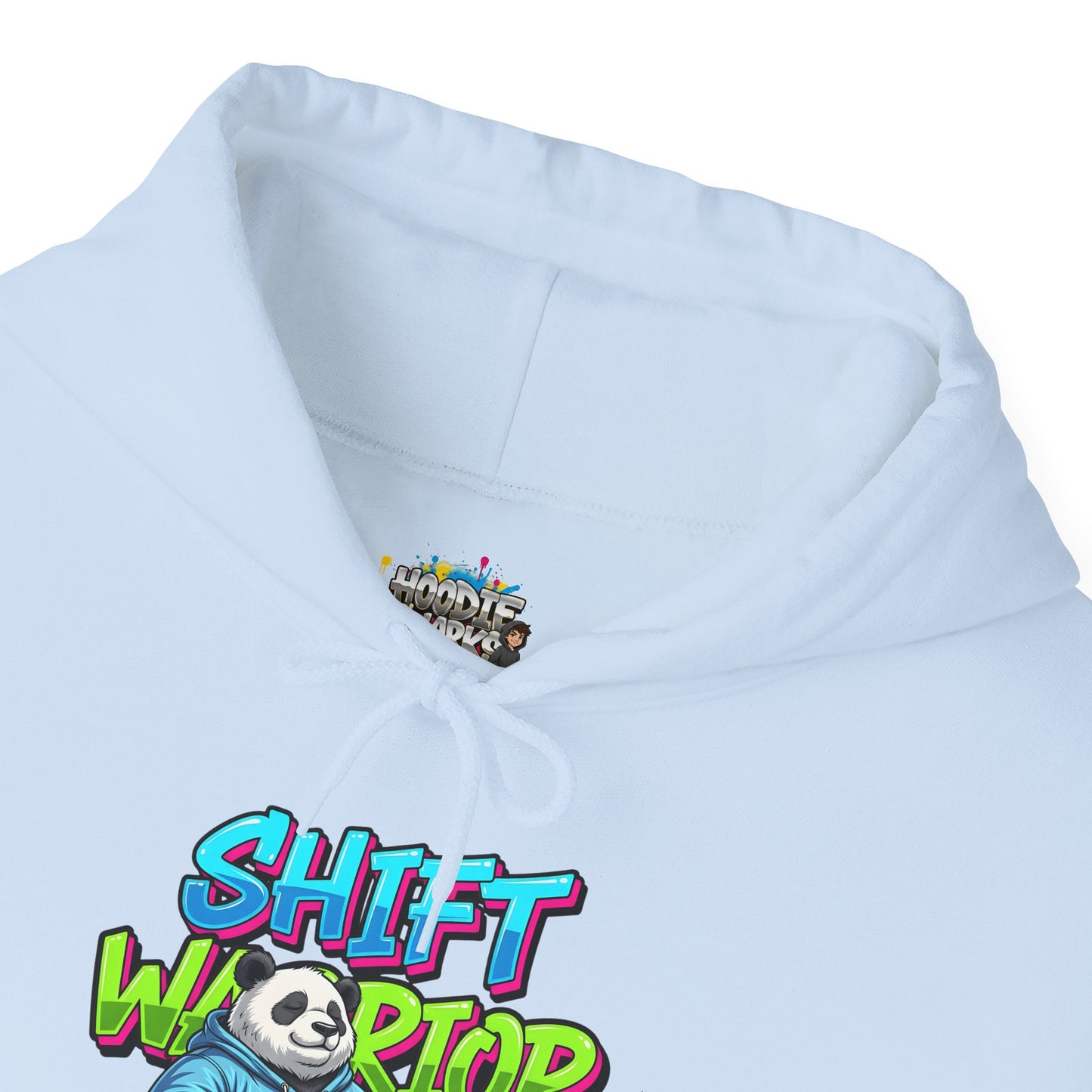 Unisex Shift Warrior Nurse Hoodie — Cute Sleeping Panda Crew