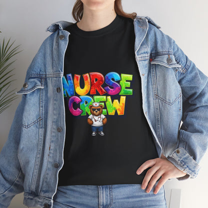 Nurse Crew Graphic Tee — Colorful Cartoon Nurse Appreciation Shirt