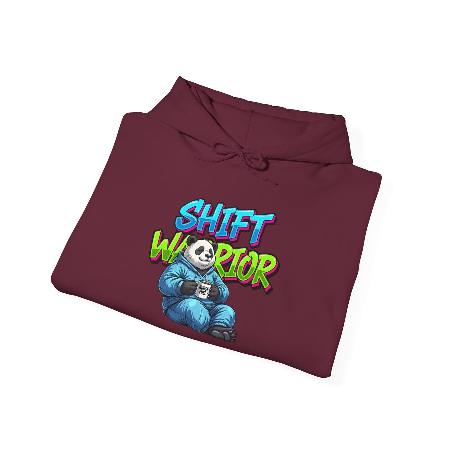 Unisex Shift Warrior Nurse Hoodie — Cute Sleeping Panda Crew