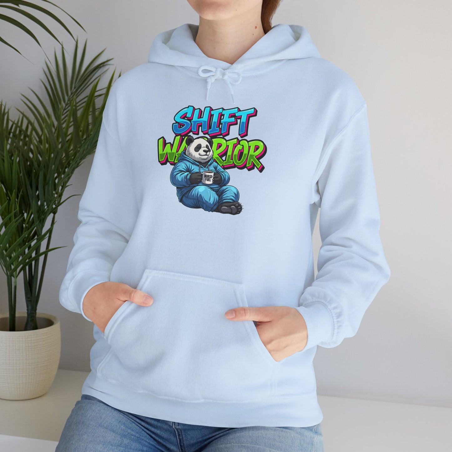 Unisex Shift Warrior Nurse Hoodie — Cute Sleeping Panda Crew