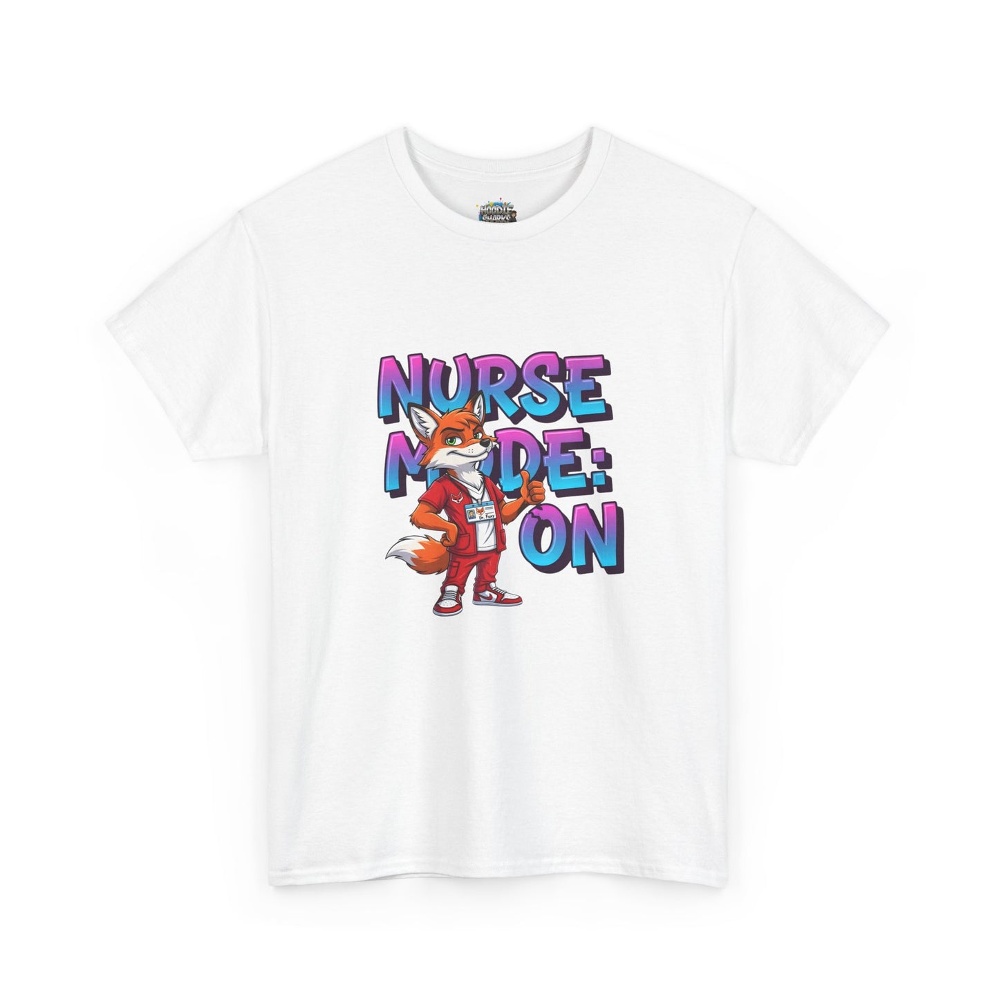 Nurse Mode On T‑Shirt — Cute Fox Nurse Graphic Tee for Nurses & Nursing Students