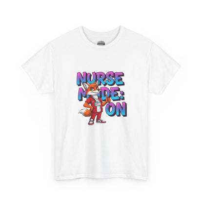 Nurse Mode On T‑Shirt — Cute Fox Nurse Graphic Tee for Nurses & Nursing Students
